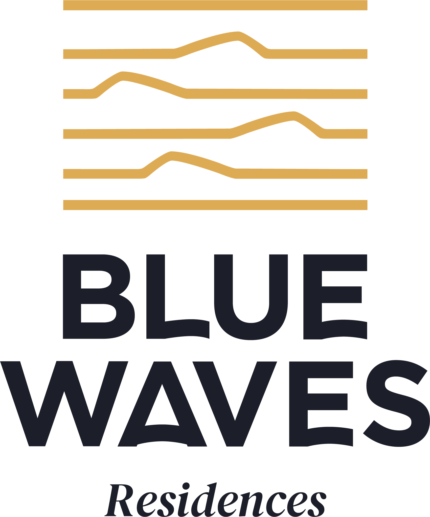 Logotipo Vertical Blue Waves Residences